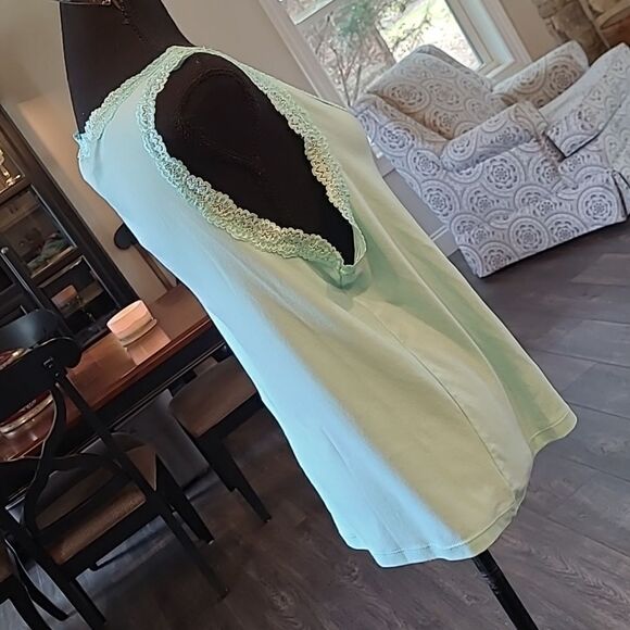 Sag Harbor j.h. collectibles XL burnt out button front shirt with camisole top - Picture 8 of 13